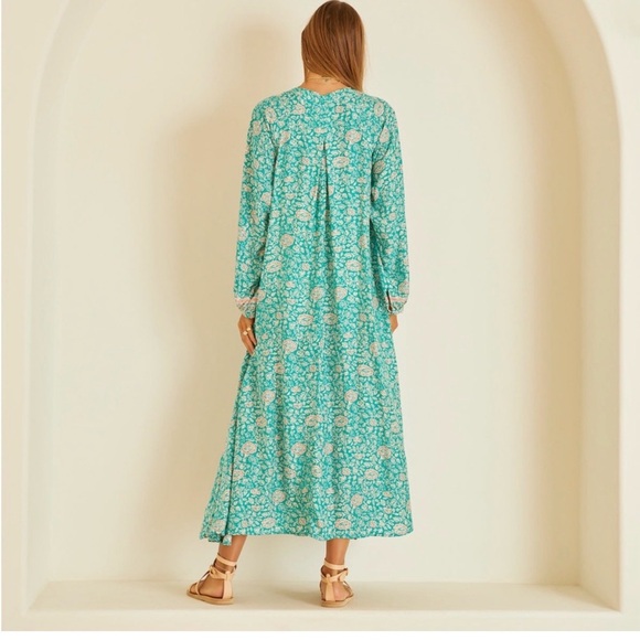 NEW NATALIE MARTIN Fiore Silk Maxi Dress - Amalfi Sea - Picture 5 of 16